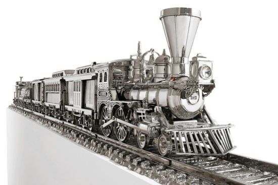孔斯创作的一座火车雕塑《吉姆 比姆 J B 特纳火车》