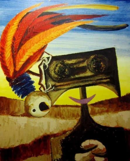 澳大利亚画家阿尔伯特·塔克的作品《牧神和鹦鹉》