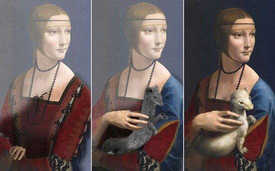 達芬奇《抱貂的女子》曾繪製三次