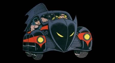 40年代蝙蝠侠漫画中的蝙蝠战车(图片来自cnbeta)
