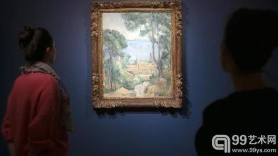 伦敦佳士得预展：保罗·塞尚作品《从埃斯塔克山上远眺伊夫古堡》(1883-1885)