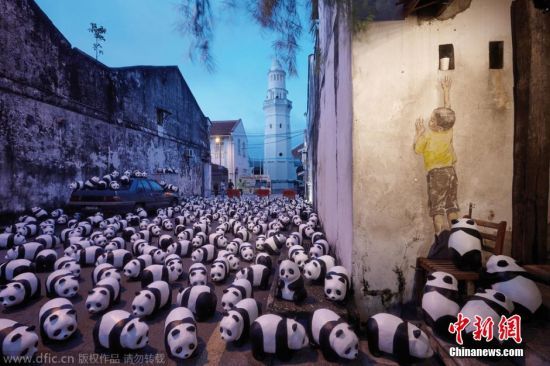 1600只纸质熊猫空降吉隆坡