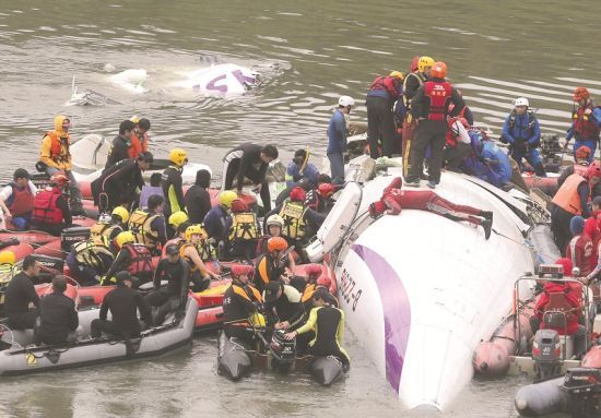 2月4日，台湾第三大航空公司复兴航空一架从台北飞往金门的ATR-72型班机在起飞后不久失事坠河，机上共58人，截至22时共寻获40人，送医15人，死亡25人。旅客中有大陆乘客31名，其中已知6人罹难，3人受伤。目前国家旅游局立即启动了突发事件应急处置机制。截至2014年12月31日，ATR公司共交付了754架ATR-72型飞机，主要客户是支线航空公司。2014年7月23日晚，复兴航空的GE222航班在澎湖县西溪村坠毁，造成机上48人罹难。失事飞机型号也是ATR-72。  