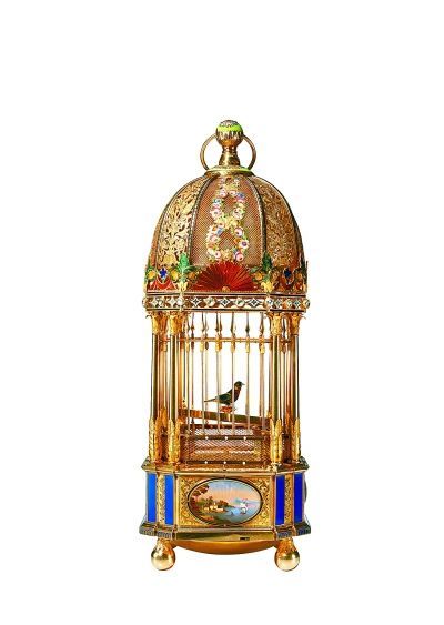 笼式小鸟报时表 1814年前后 日内瓦艺术与历史博物馆