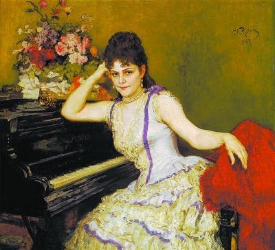 索菲亚·罗西菲芙娜·门特尔肖像 列宾 1887年作