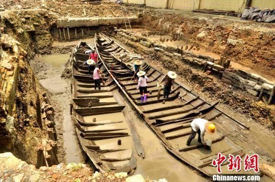 北京路古船發掘現場 廣州市文物考古研究院 攝