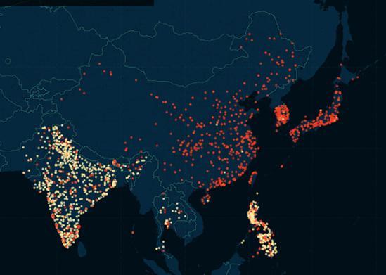 亚洲出轨城市分布