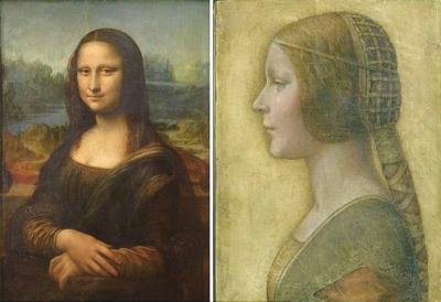 左图是《蒙娜丽莎》，右图是《美丽公主》