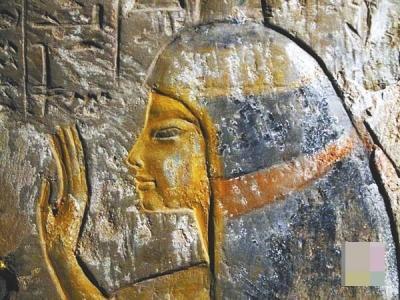 埃及法老图坦卡蒙乳母浮雕画像 新华社