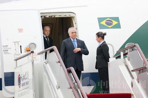 9 月3 日，巴西总统特梅尔抵达厦门。