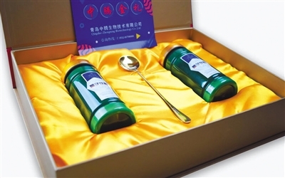 青岛中腾生物技术有限公司官方网站发布的“量子饮粒”产品图片。官网截图