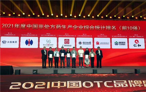 “2021中国OTC行业品牌榜发布 国药太极喜获多项殊荣！
