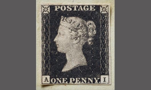 “世界首枚邮票“黑便士”将拍卖 估价高达600万英镑