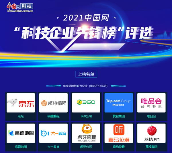 (2021中国网“年度品牌影响力企业”部分上榜名单) 