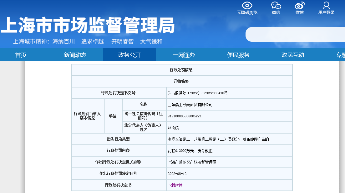 钟文鑫据上海市市集监视治理局讯息中国网财经8月23日讯记者(图1)