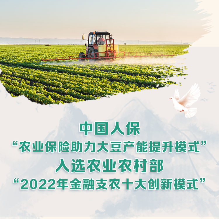 中国人保“农业保险助力大豆产能提升模式”入选农业农村部“2022年金融支