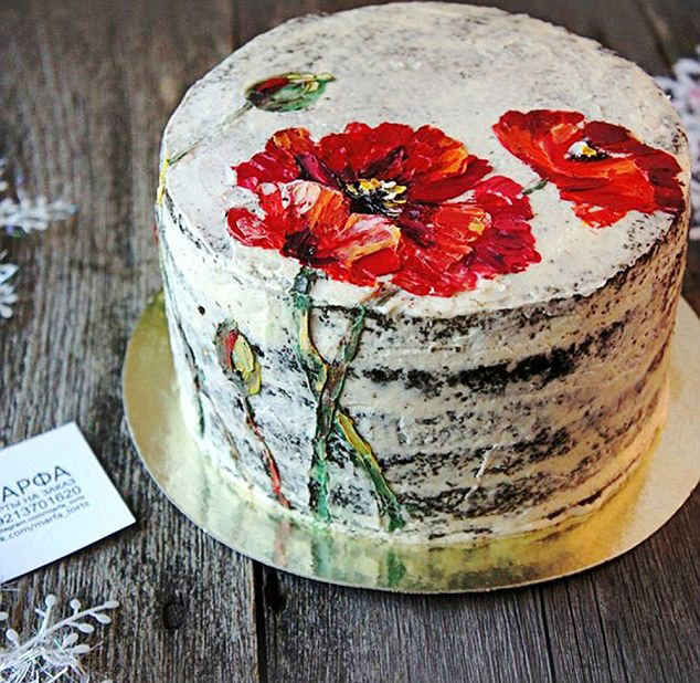 高颜值蛋糕：俄罗斯夫妇蛋糕上作画受追捧
