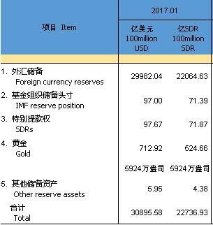 中国外汇储备连续七个月下滑 六年来首破3万亿美元