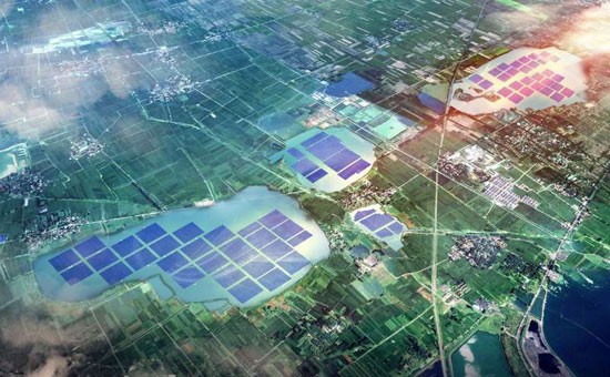 世界上最大的浮动太阳能发电厂并网发电