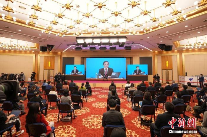 3月4日晚，十三届全国人大四次会议新闻发布会在北京人民大会堂新闻发布厅举行，图为分会场。 中新社记者 蒋启明 摄